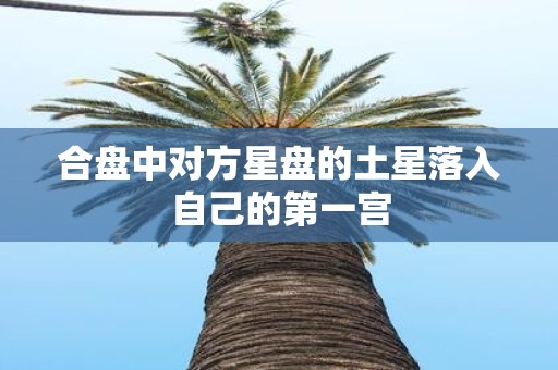 合盘中对方星盘的土星落入自己的第一宫
