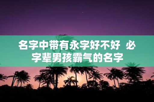 名字中带有永字好不好  必字辈男孩霸气的名字