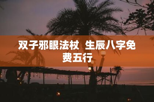 双子邪眼法杖 生辰八字免费五行