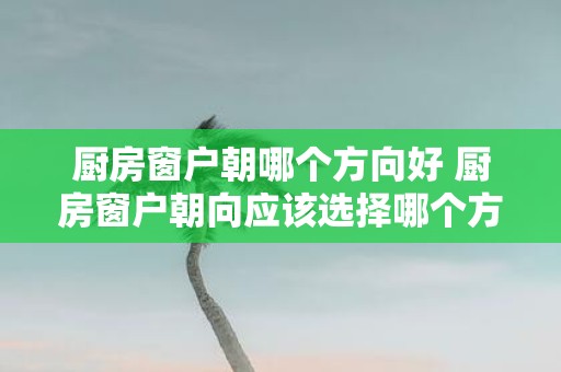 厨房窗户朝哪个方向好 厨房窗户朝向应该选择哪个方向