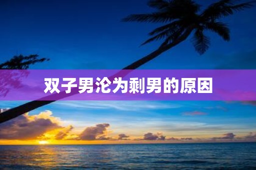 双子男沦为剩男的原因