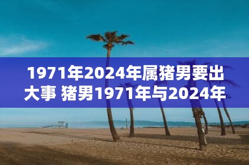 1971年2025年属猪男要出大事 猪男1971年与2025年有何大事