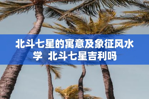 北斗七星的寓意及象征风水学 北斗七星吉利吗