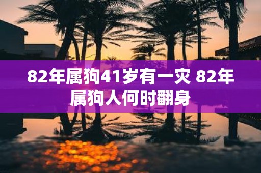 82年属狗41岁有一灾 82年属狗人何时翻身