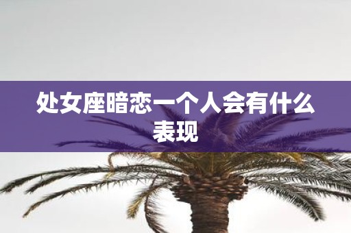 处女座暗恋一个人会有什么表现