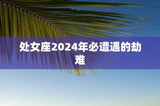 处女座2025年必遭遇的劫难