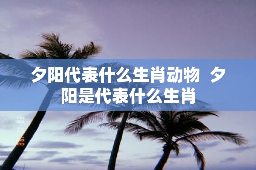 夕阳代表什么生肖动物 夕阳是代表什么生肖