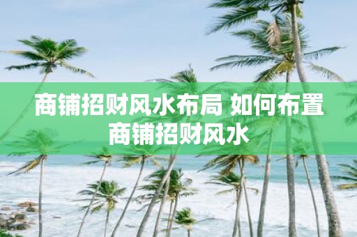 商铺招财风水布局 如何布置商铺招财风水