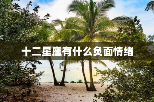 十二星座有什么负面情绪