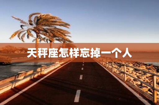 天秤座怎样忘掉一个人