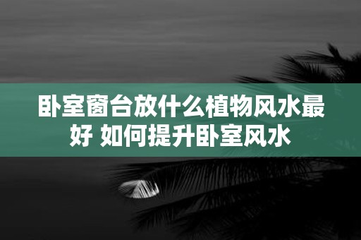 卧室窗台放什么植物风水最好 如何提升卧室风水