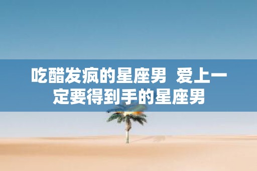 吃醋发疯的星座男 爱上一定要得到手的星座男