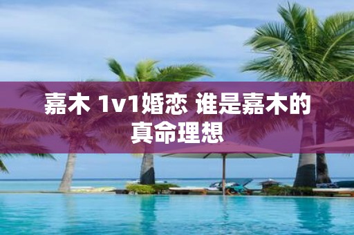 嘉木 1v1婚恋 谁是嘉木的真命理想