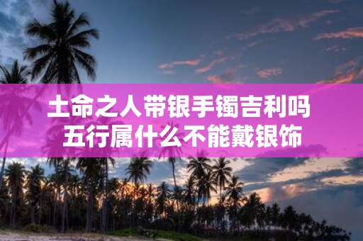土命之人带银手镯吉利吗 五行属什么不能戴银饰