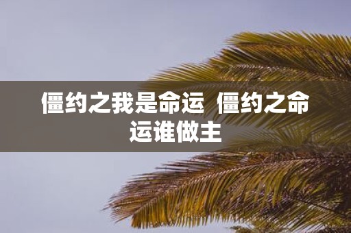僵约之我是命运 僵约之命运谁做主