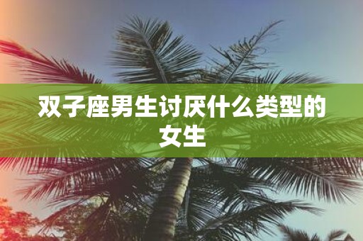 双子座男生讨厌什么类型的女生