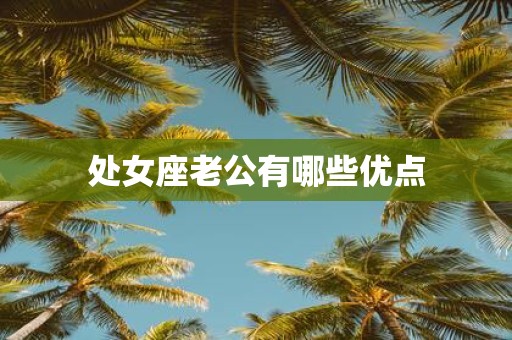 处女座老公有哪些优点
