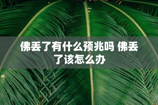 佛丢了有什么预兆吗 佛丢了该怎么办