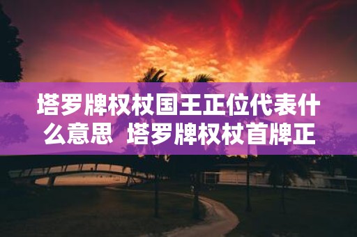 塔罗牌权杖国王正位代表什么意思 塔罗牌权杖首牌正位