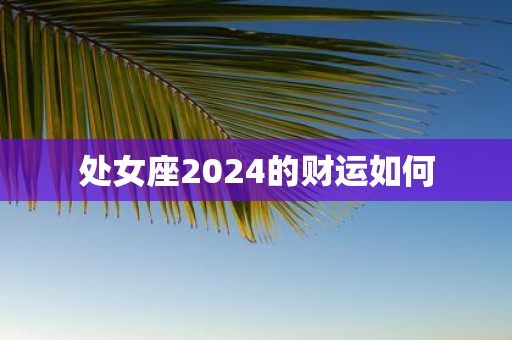 处女座2025的财运如何