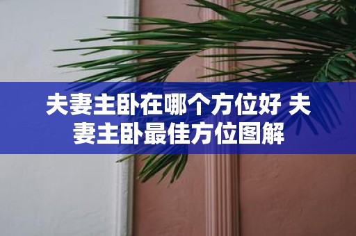 夫妻主卧在哪个方位好 夫妻主卧最佳方位图解