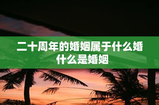 二十周年的婚姻属于什么婚 什么是婚姻