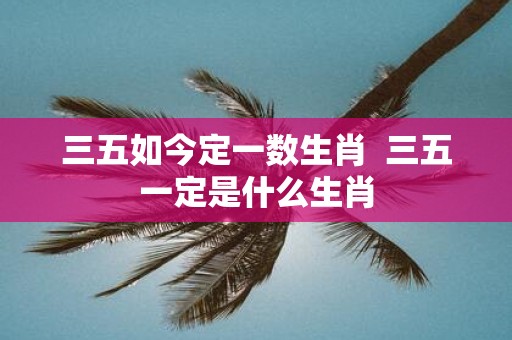 三五如今定一数生肖 三五一定是什么生肖