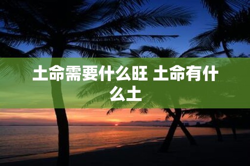 土命需要什么旺 土命有什么土