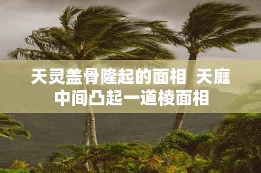 天灵盖骨隆起的面相 天庭中间凸起一道棱面相