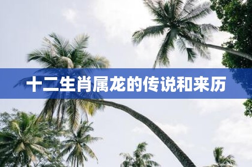 十二生肖属龙的传说和来历