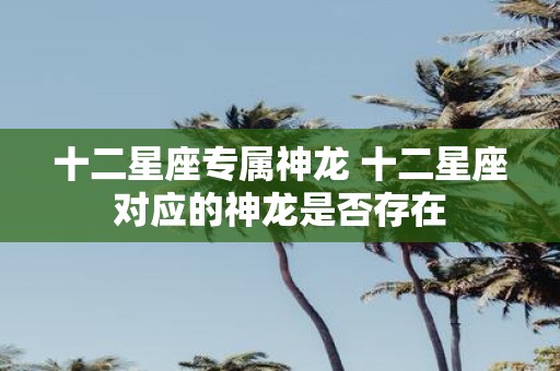 十二星座专属神龙 十二星座对应的神龙是否存在