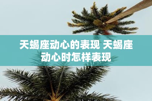 天蝎座动心的表现 天蝎座动心时怎样表现