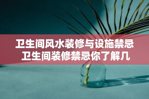 卫生间风水装修与设施禁忌 卫生间装修禁忌你了解几点