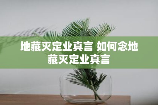 地藏灭定业真言 如何念地藏灭定业真言