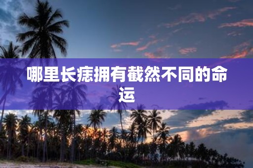 哪里长痣拥有截然不同的命运