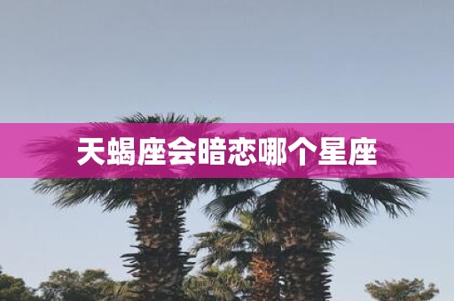 天蝎座会暗恋哪个星座