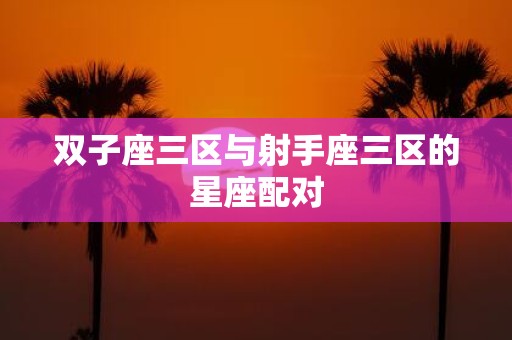 双子座三区与射手座三区的星座配对