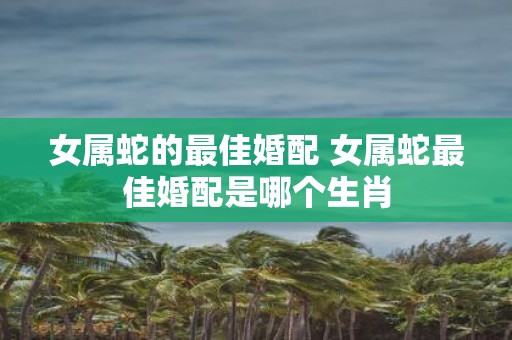 女属蛇的最佳婚配 女属蛇最佳婚配是哪个生肖