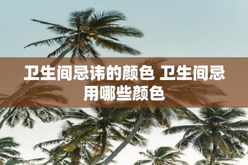 卫生间忌讳的颜色 卫生间忌用哪些颜色