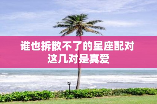 谁也拆散不了的星座配对 这几对是真爱