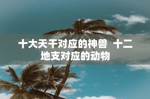 十大天干对应的神兽 十二地支对应的动物