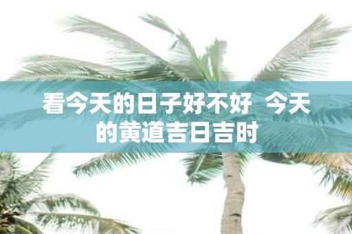 看今天的日子好不好 今天的黄道吉日吉时