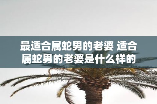 最适合属蛇男的老婆 适合属蛇男的老婆是什么样的