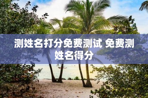 测姓名打分免费测试 免费测姓名得分