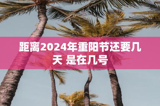 距离2025年重阳节还要几天 是在几号