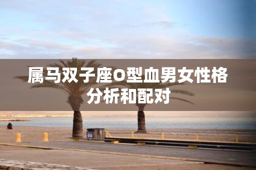 属马双子座O型血男女性格分析和配对