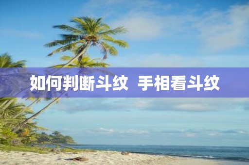 如何判断斗纹 手相看斗纹