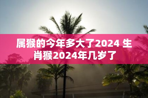 属猴的今年多大了2025 生肖猴2025年几岁了