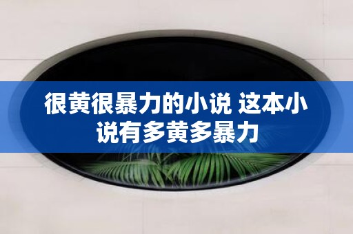 很黄很暴力的小说 这本小说有多黄多暴力