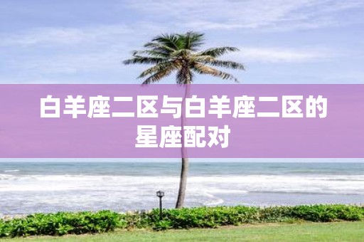 白羊座二区与白羊座二区的星座配对